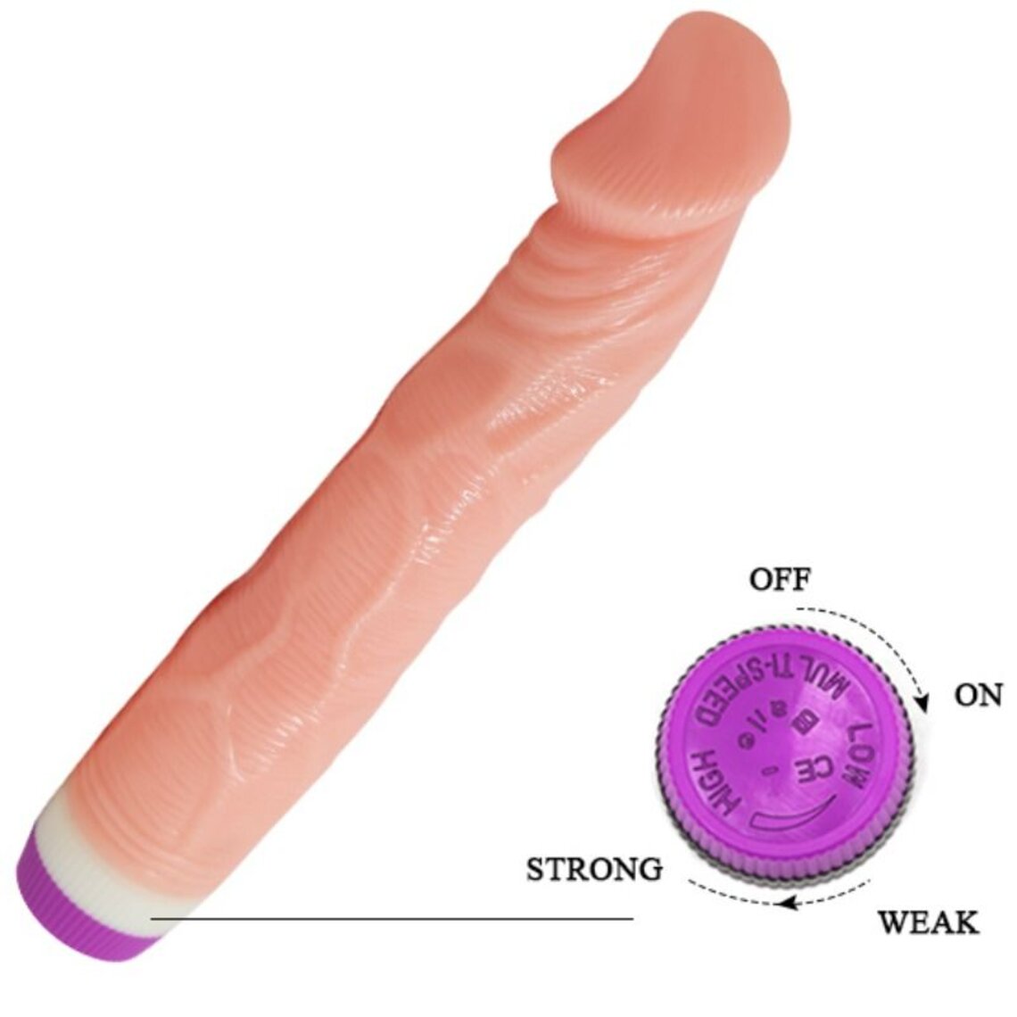 Vibrador Realístico Natural 22 Cm